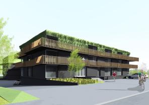 Résidence séniors à Gerstheim, esquisse en association avec Bruno Gaertner en 20