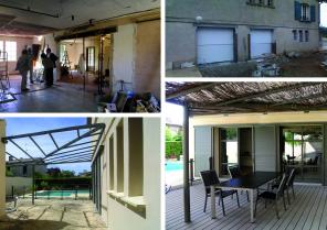 Extension maison individuelle et aménagements extérieurs