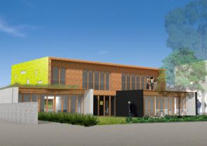 Bureaux et Show room Spurgin à Sainte-croix-en-plaine, bâtiment passif