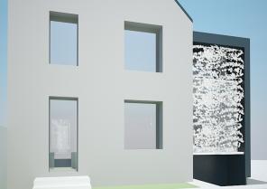 Façade sud côté rue principe du projet