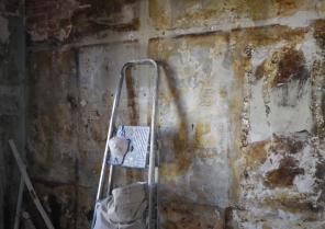 intérieur salle de bain en chantier