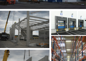 Construction d'un hall industriel et de bureaux