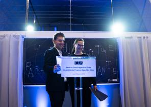 Maryline Chevalier, présidente du Conseil régional de l'Ordre des architectes PACA, et Christophe Millet, président du Conseil national de l'Ordre des architectes, lors de la soirée des vœux du conseil régional le 29 janvier 2026 à Marseille.