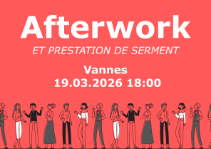 Invitation à l'afterwork et la prestation de serment de Vannes