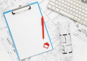 top-view-blank-clipboard-keyboard-blueprint