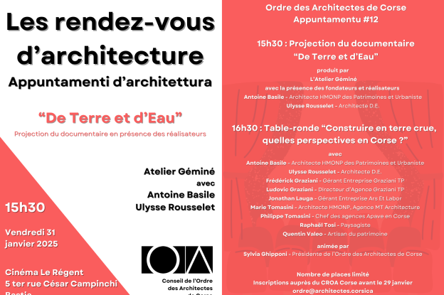 Appuntamentu d'architettura #12 "De Terre et d'Eau"