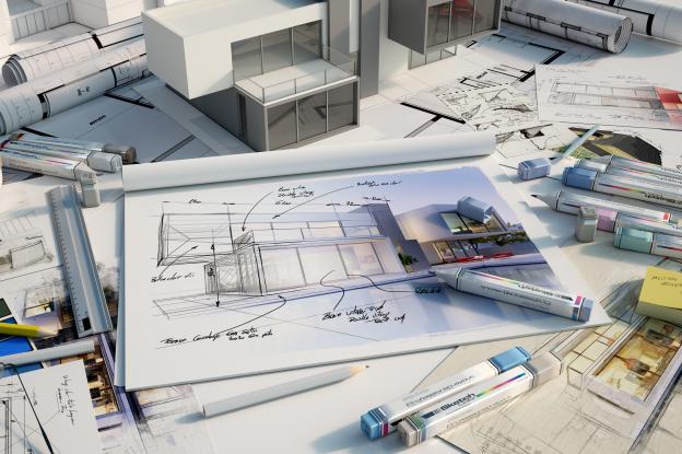 Plans et maquettes d'architecture