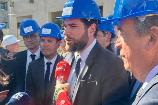 Christophe Millet, président du Conseil national de l'Ordre des architectes, aux côtés de Vincent Jeanbrun, ministre du Logement 