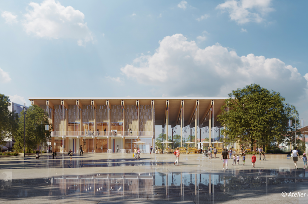 Aperçu de la future halle de la Bocca