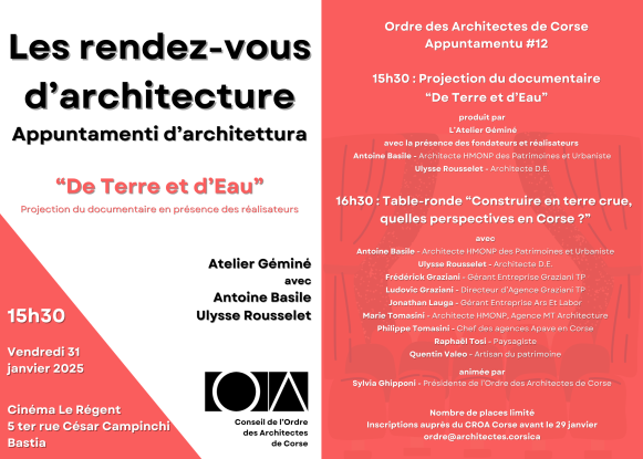 Appuntamentu d'architettura #12 "De Terre et d'Eau"