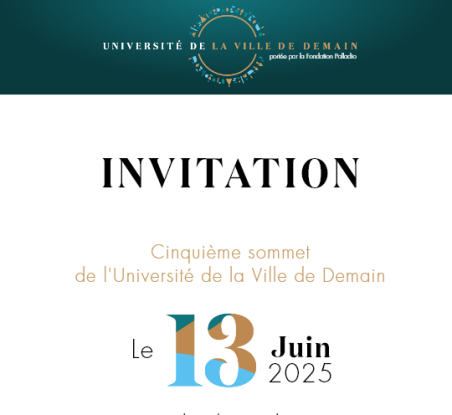 Invitation 5e sommet de l'Université de la Ville de Demain