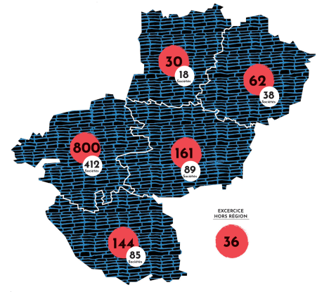 nombre d'architectes et de sociétés
