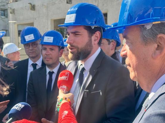 Christophe Millet, président du Conseil national de l'Ordre des architectes, aux côtés de Vincent Jeanbrun, ministre du Logement