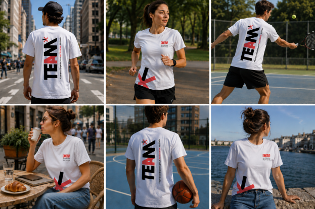 Mockup du t-shirt de la TEAM